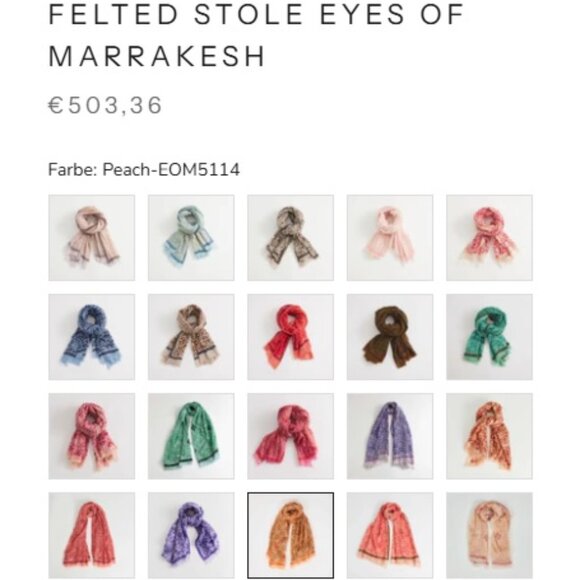 Friendly Hunting Cashmere Stole Eyes of Marrakesh - Picture 15 of 16